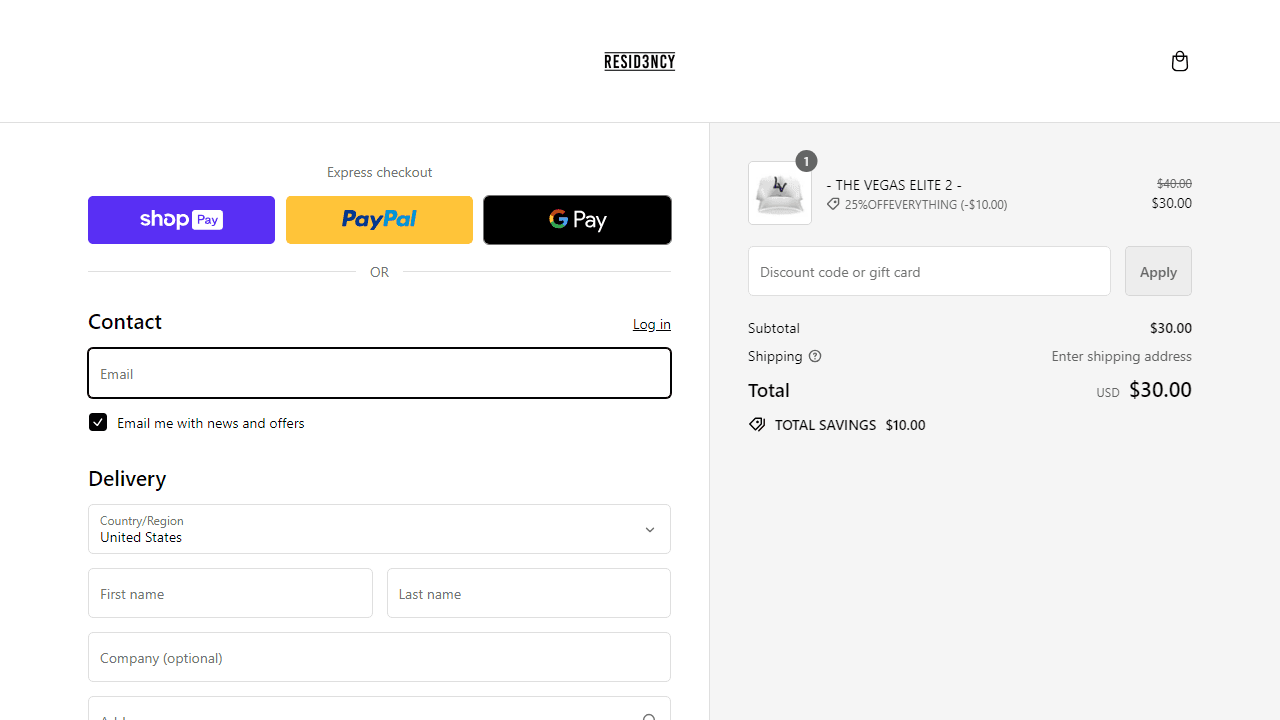 How to apply RESID3NCY coupon code